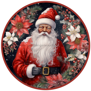 Christmas Sign, Santa Sign, DCO-00536, Sign For Wreath, 10